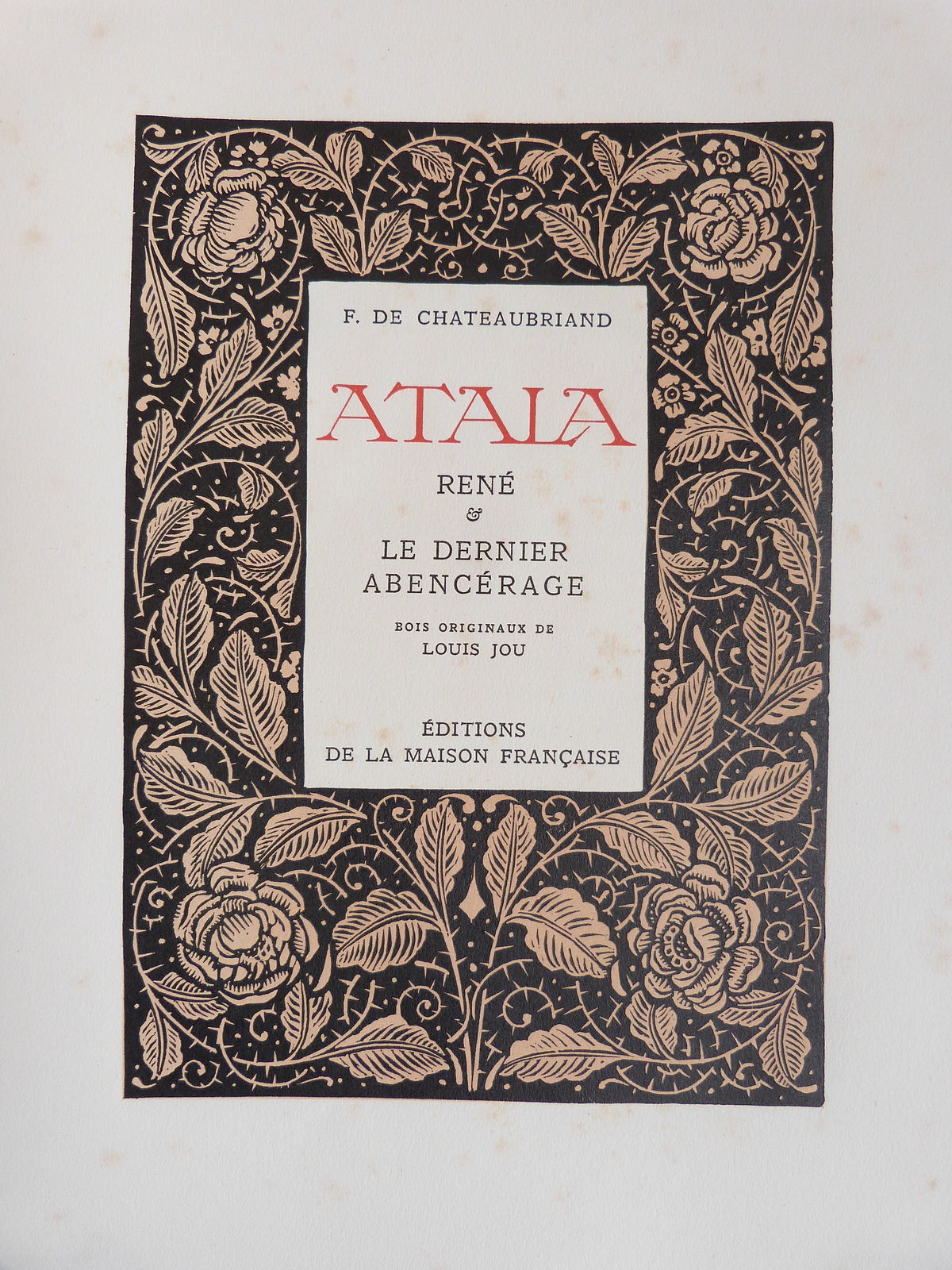 Atala. René et le dernier Abencérage