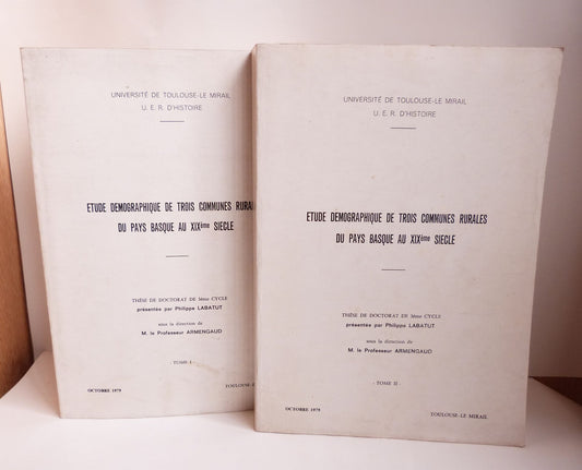 Demographic Study of Three Rural Communes in the Basque Country in the 19th Century