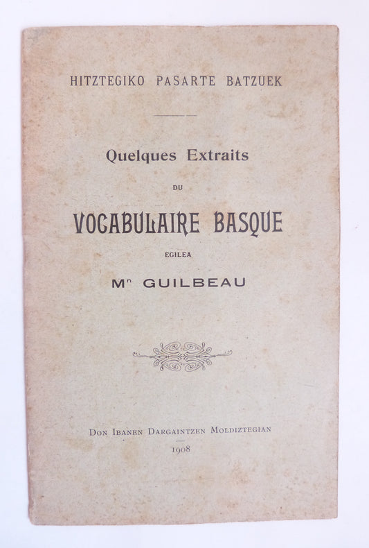 Quelques extraits du vocabulaire basque
