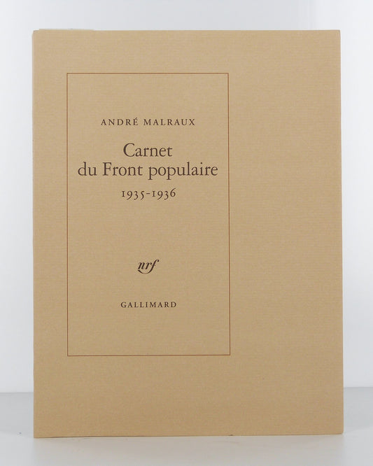 Carnet du Front populaire 1935-1936