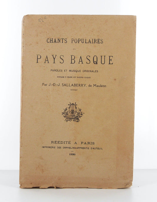 Popular Songs of the Basque Country, original lyrics and music