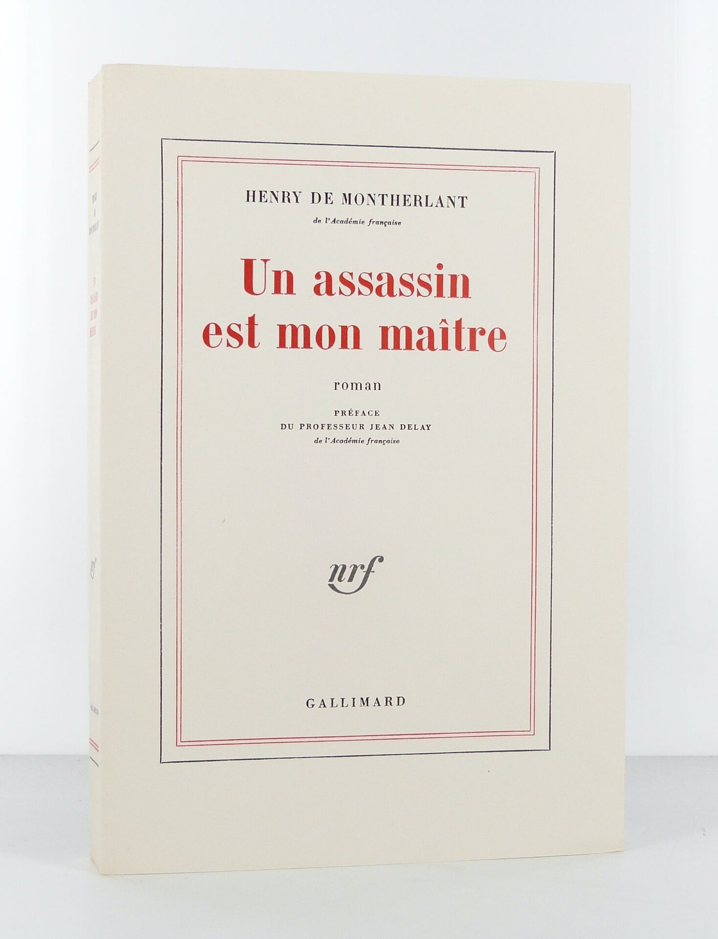 Un assassin est mon maître