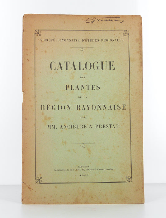 Catalogue des plantes de la région bayonnaise
