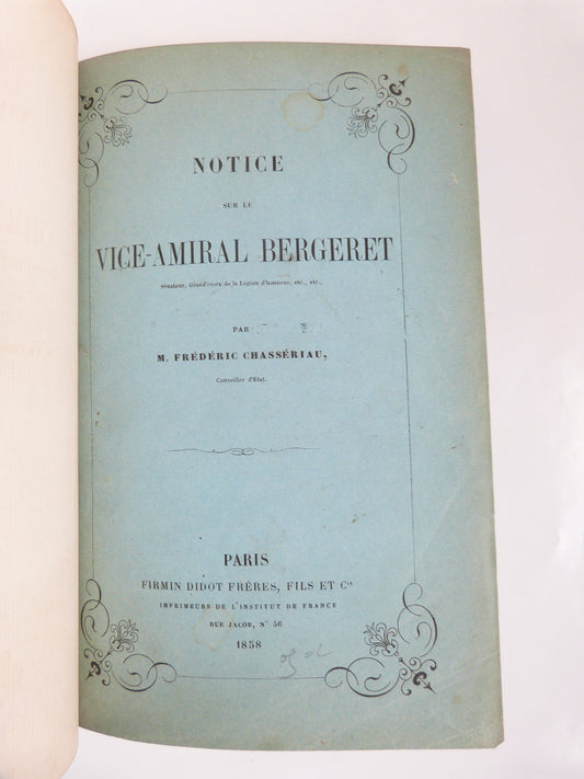 Notice sur le vice-amiral Bergeret