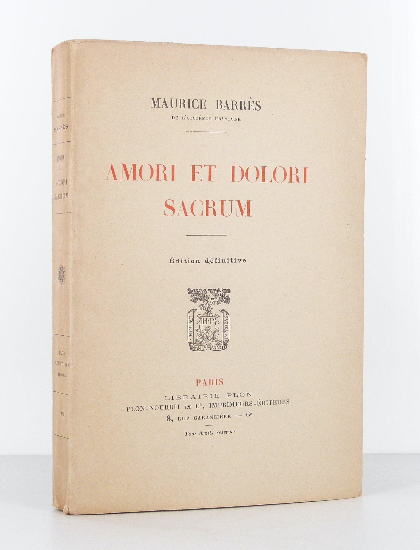 Amori et Dolori sacrum. Édition définitive.