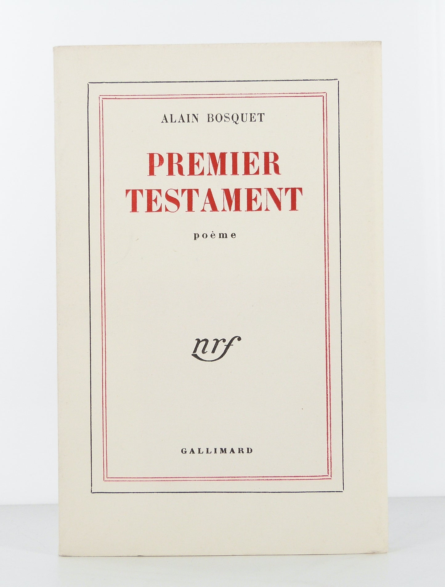 Premier testament. Poème.