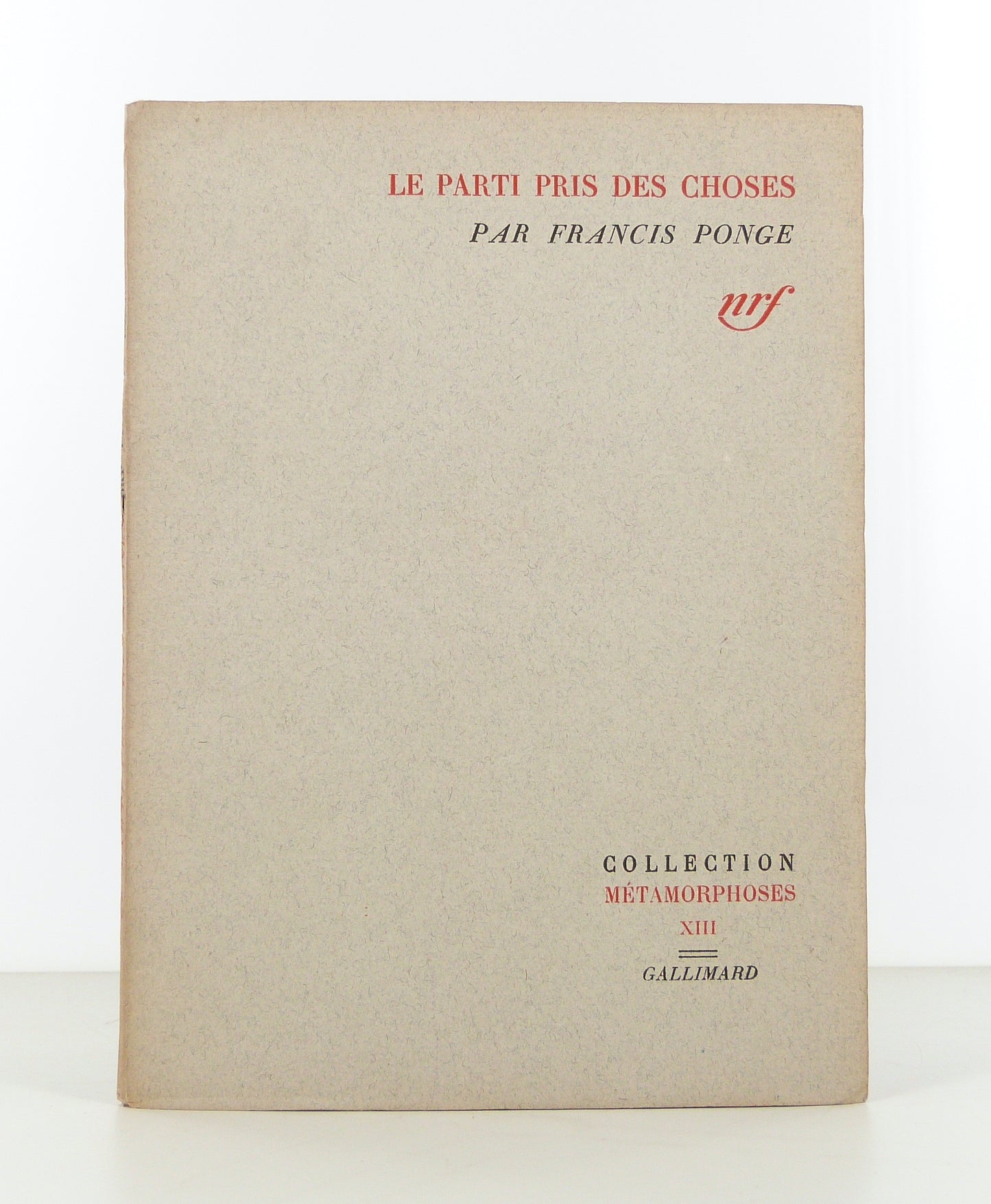 Le parti pris des choses
