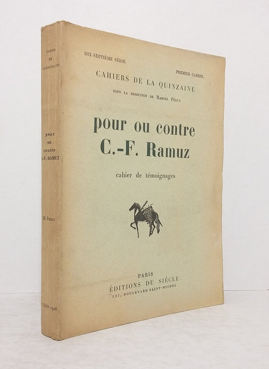 Pour ou contre C.-F. Ramuz.