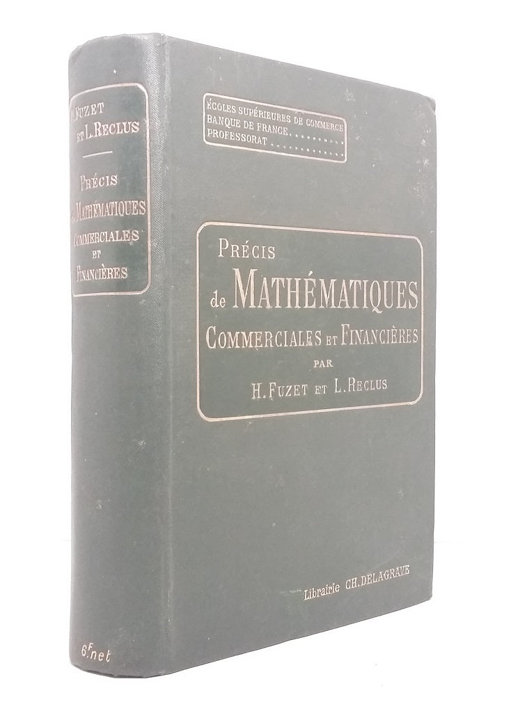 Précis de mathématiques commerciales et financières.