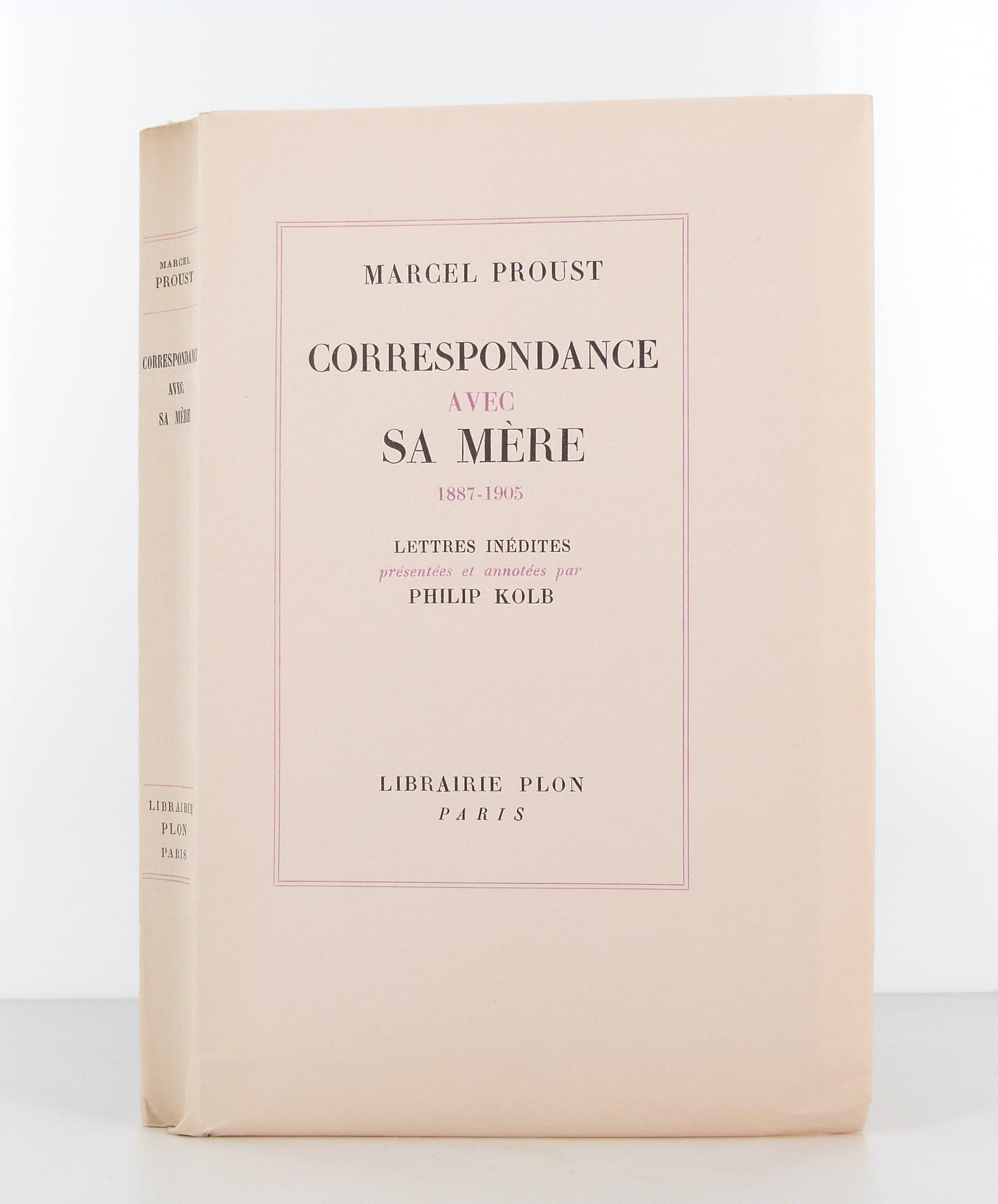 Correspondance avec sa mère 1887-1905. Lettres inédites présentées et annotées par Philip Kolb.