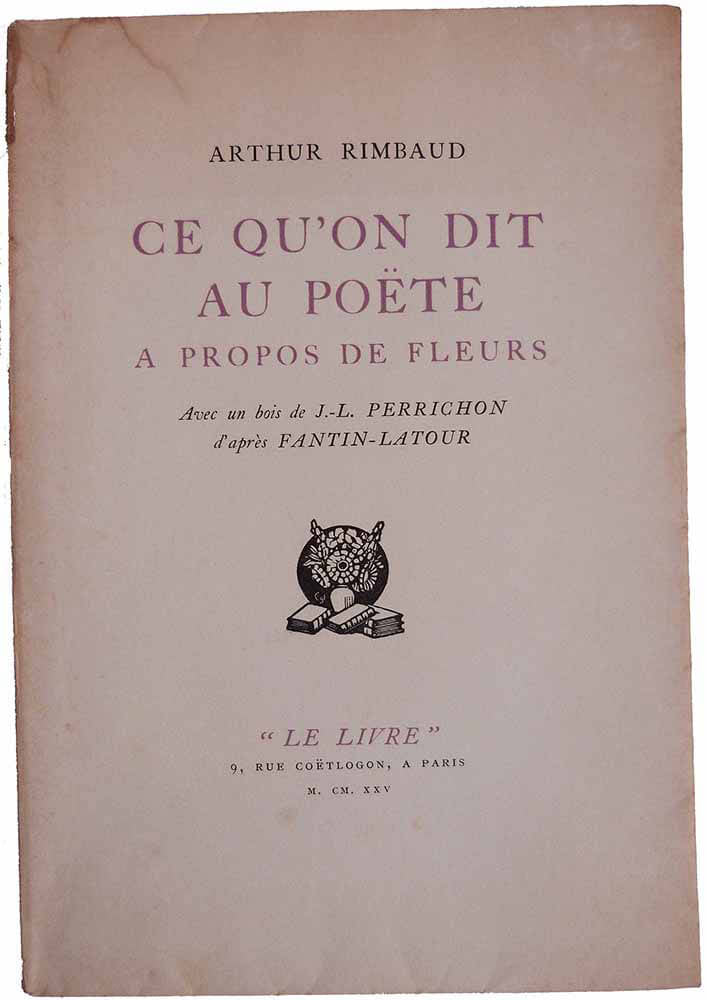 Ce qu'on dit au poète à propos de fleurs