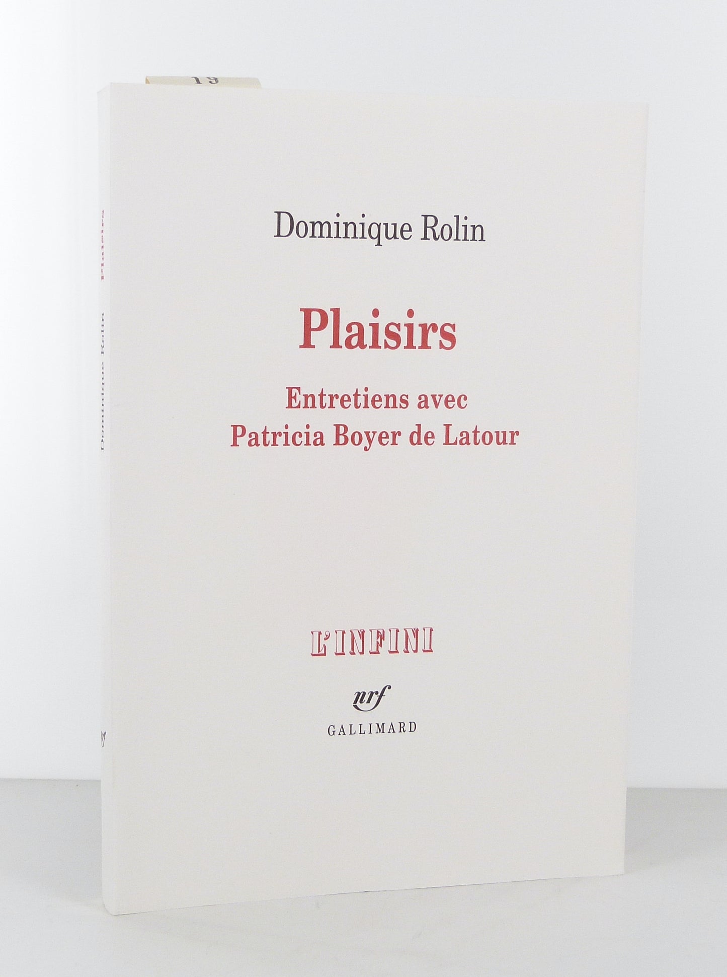 Plaisirs, entretiens avec Patricia Boyer de Latour
