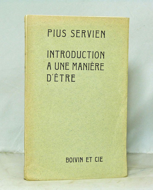 Introduction à une manière d'être