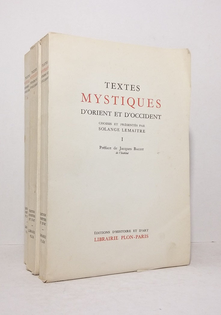 Textes mystiques d'orient et d'occident - Tomes I à III