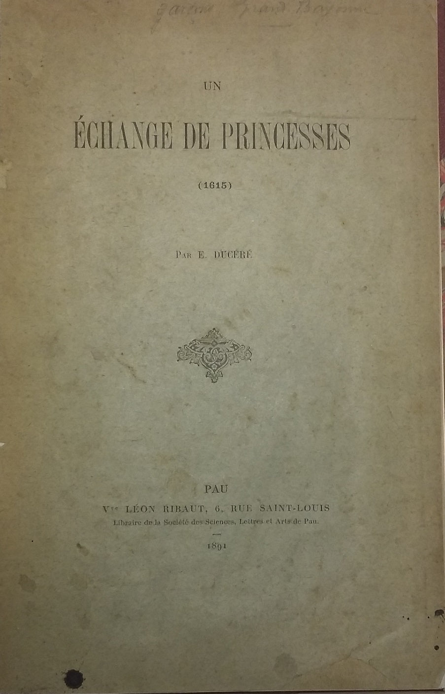 Un échange de princesses (1615)
