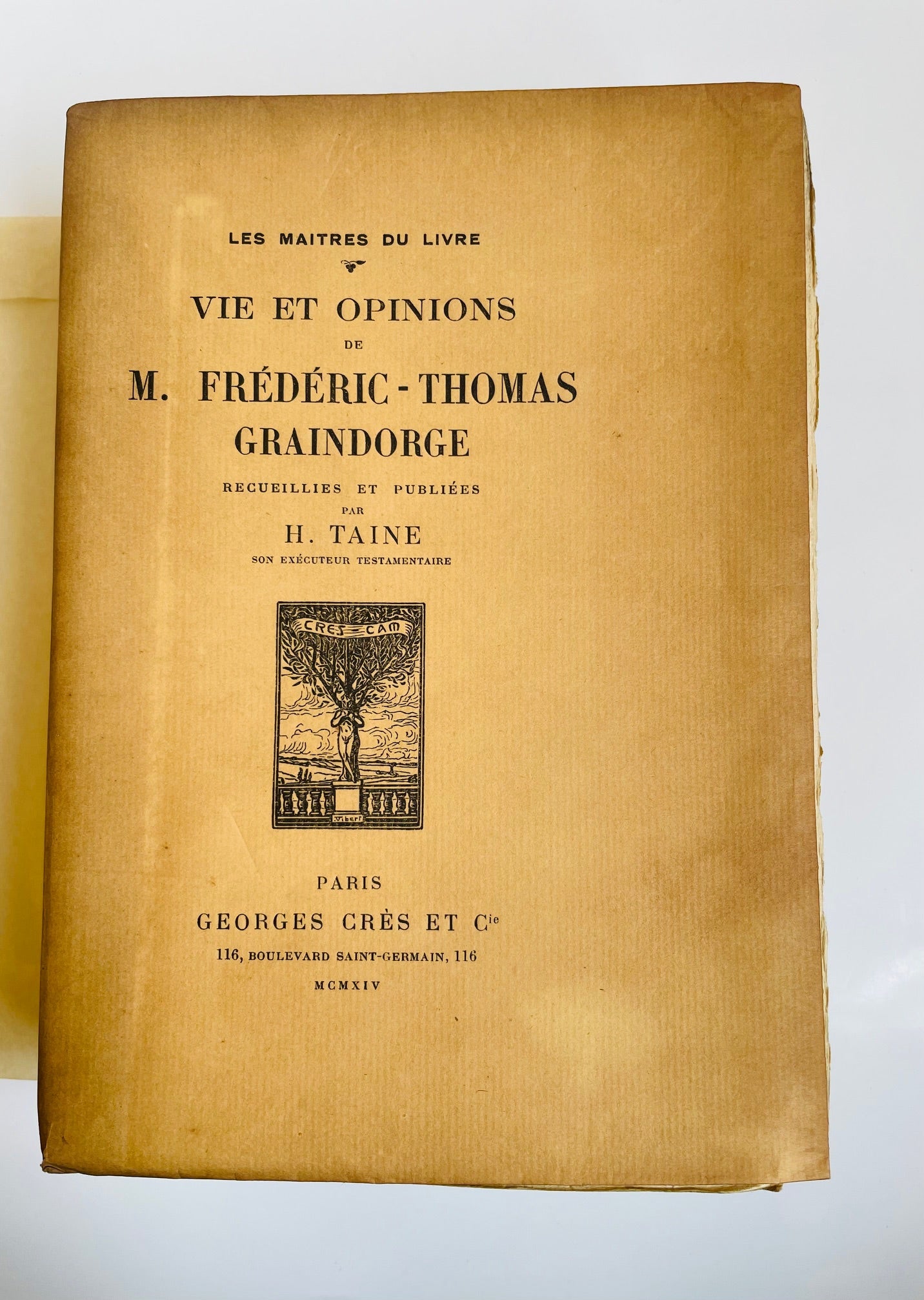Vie et opinions de M. Frédéric-Thomas Graindorge. Notes sur Paris