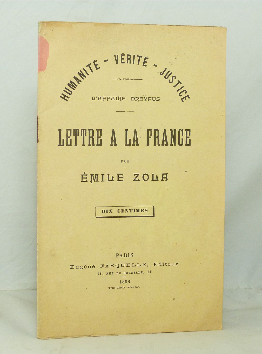 L'affaire Dreyfus - Lettre à la France