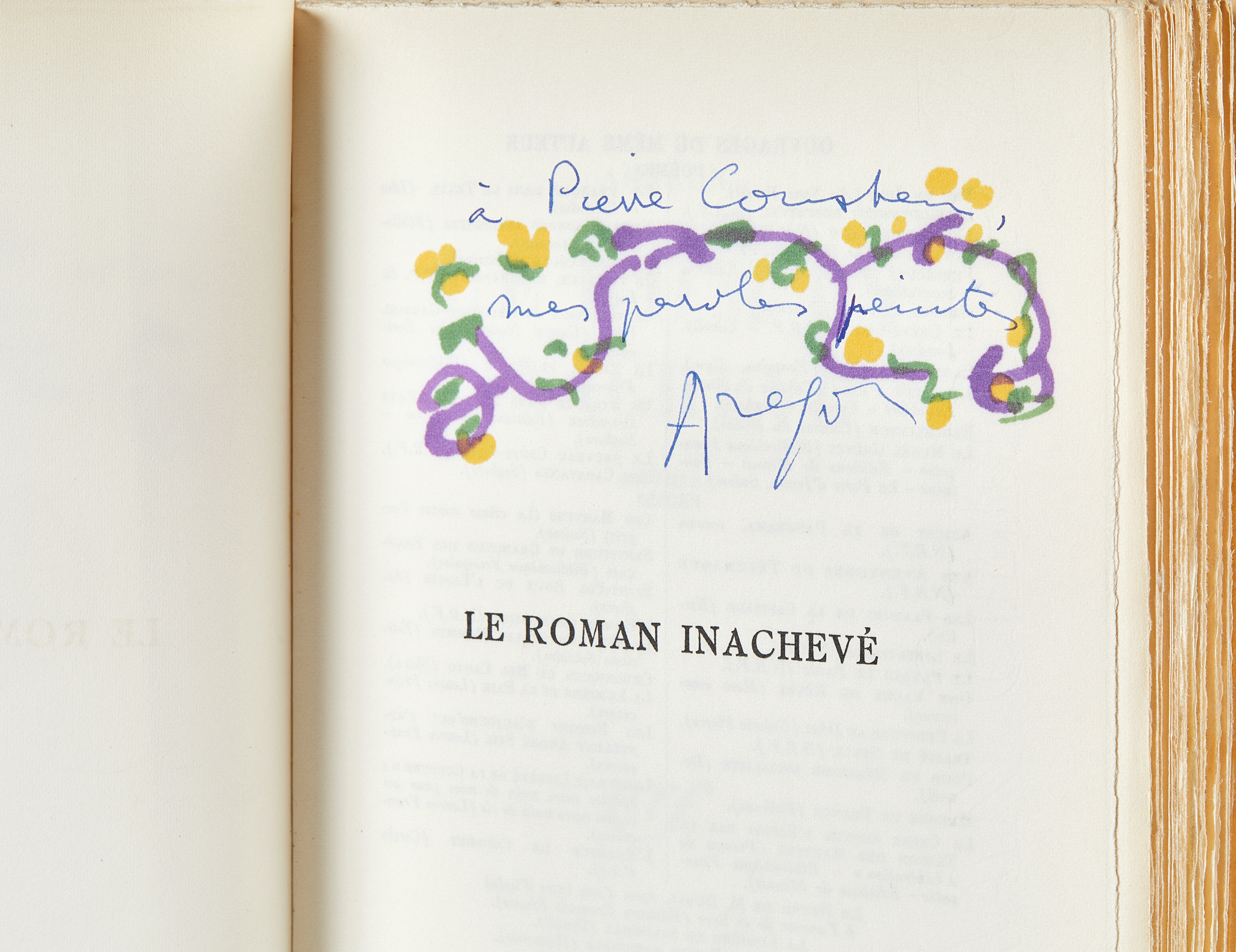 Le Roman inachevé. poème. 