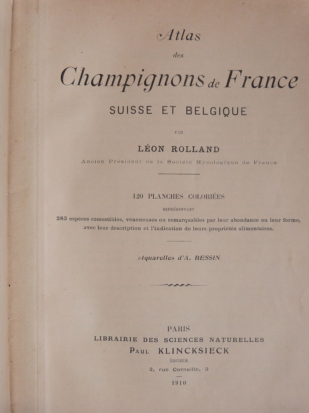 Atlas des champignons de France,