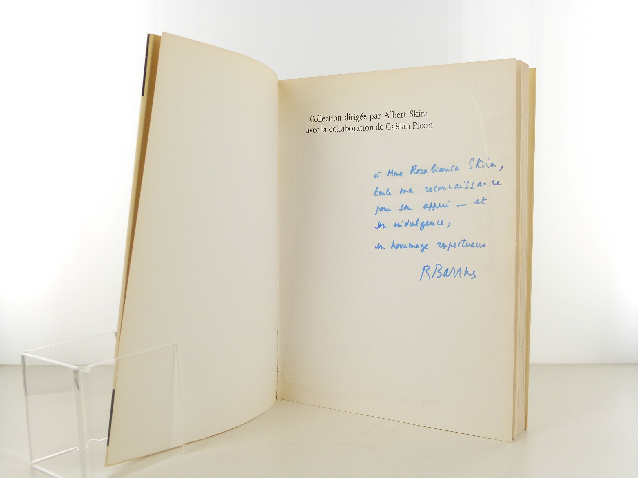 Envoi autographe de l'édition originale de L'empire des signes de Roland Barthes