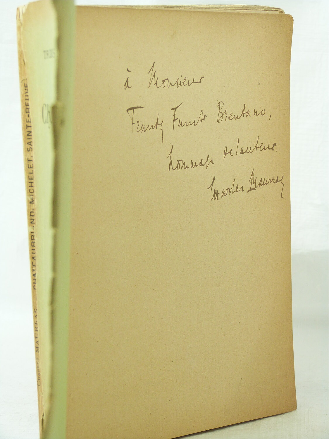 Trois idées politiques. Chateaubriand, Michelet, Sainte-Beuve