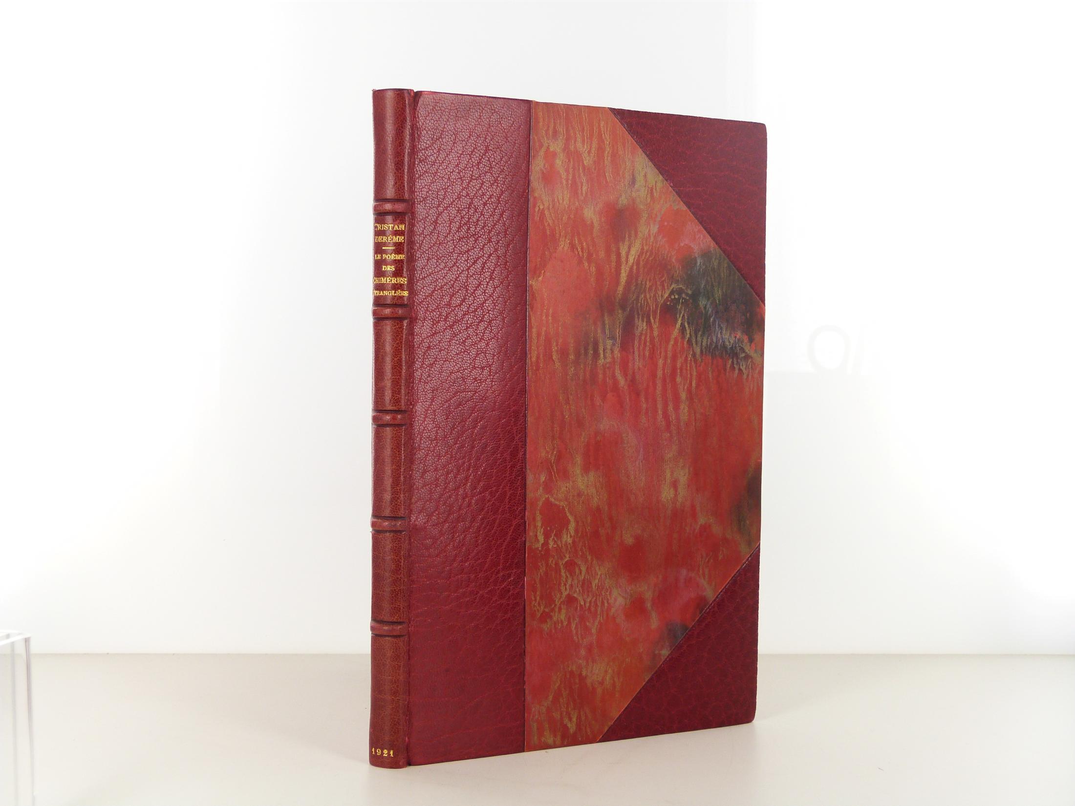 Reliure pour l'édition originale du Poème des chimères étranglées de Tristan Derème