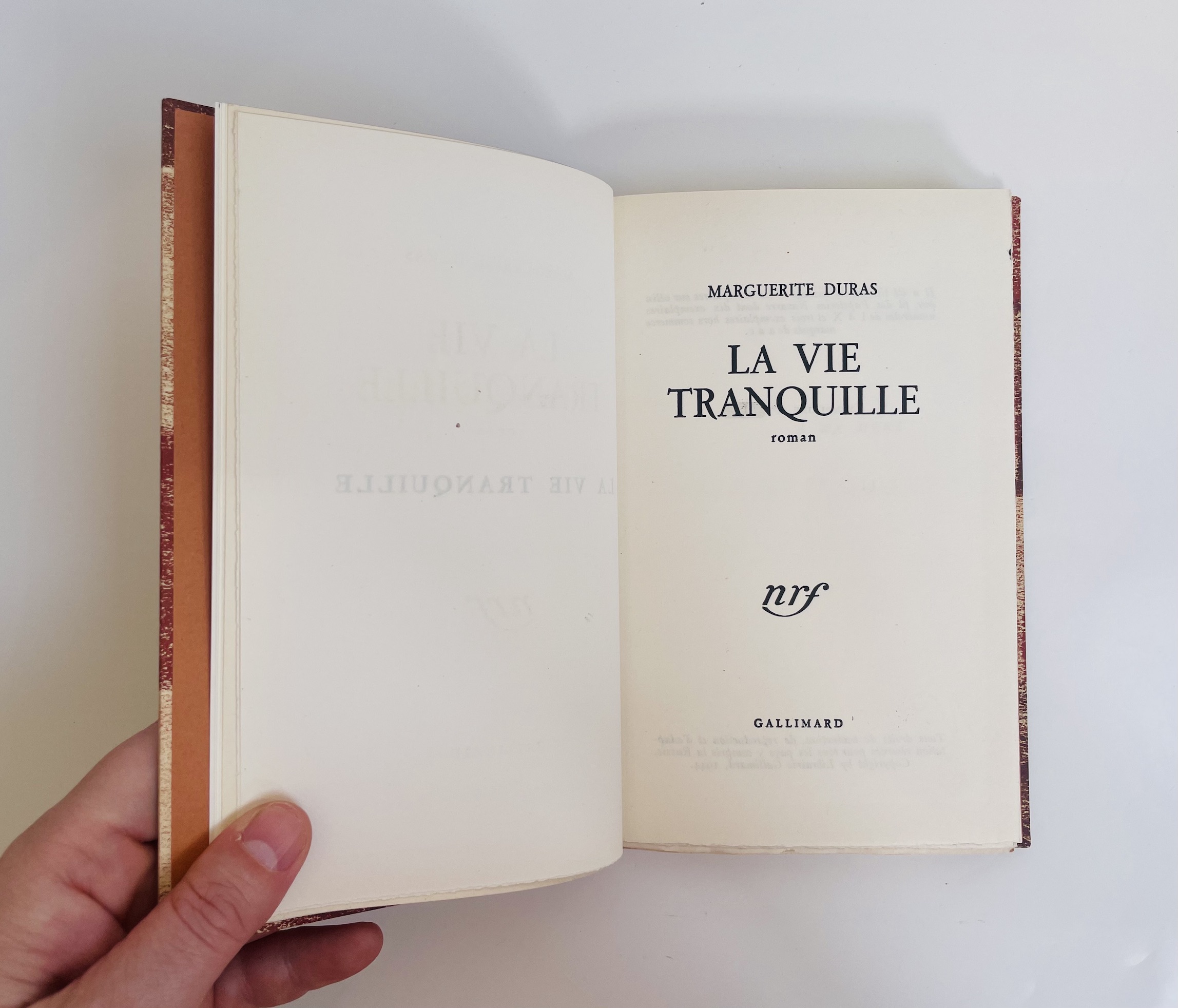 La Vie tranquille, Duras, 