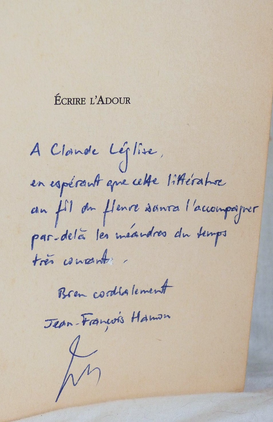 Écrire l' Adour