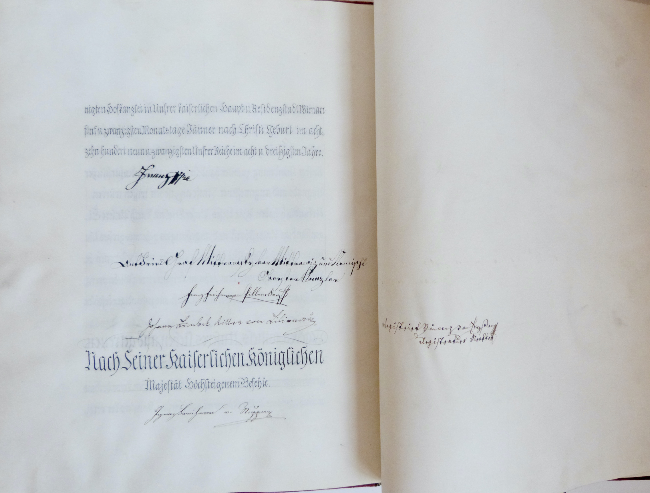 Brevet de noblesse - François Ier d'Autriche