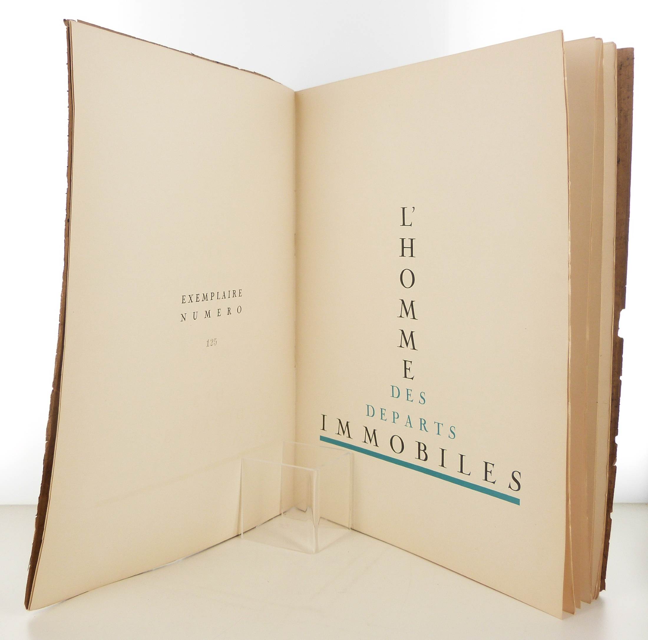 Page de titre de L'homme des départs immobiles de Guy Lévis-Mano