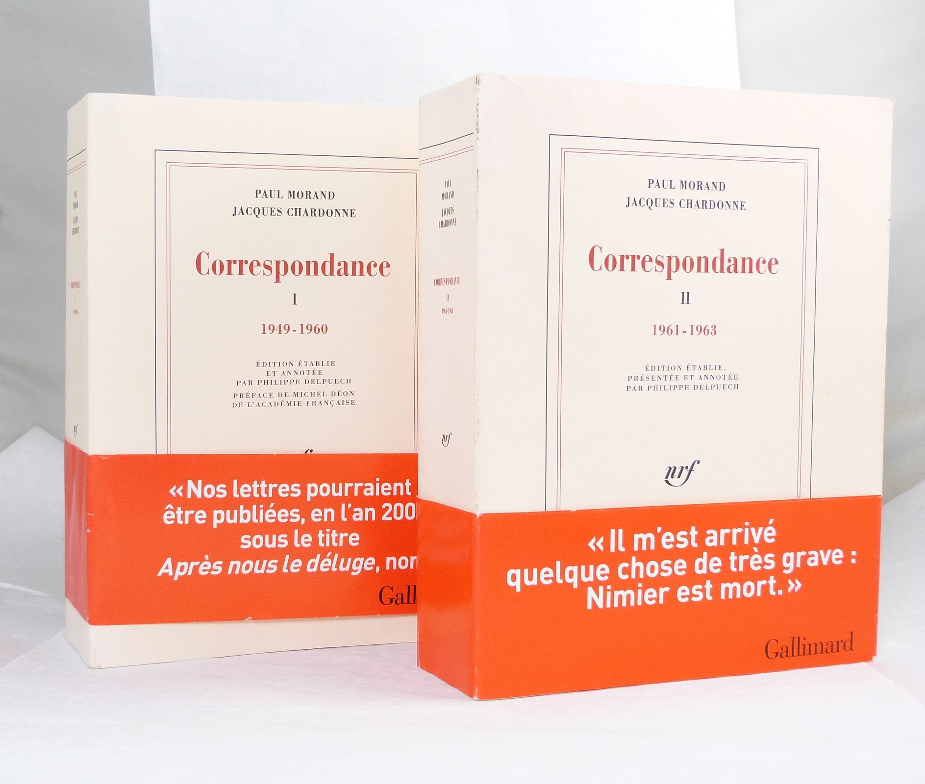 Correspondance avec Jacques Chardonne.
