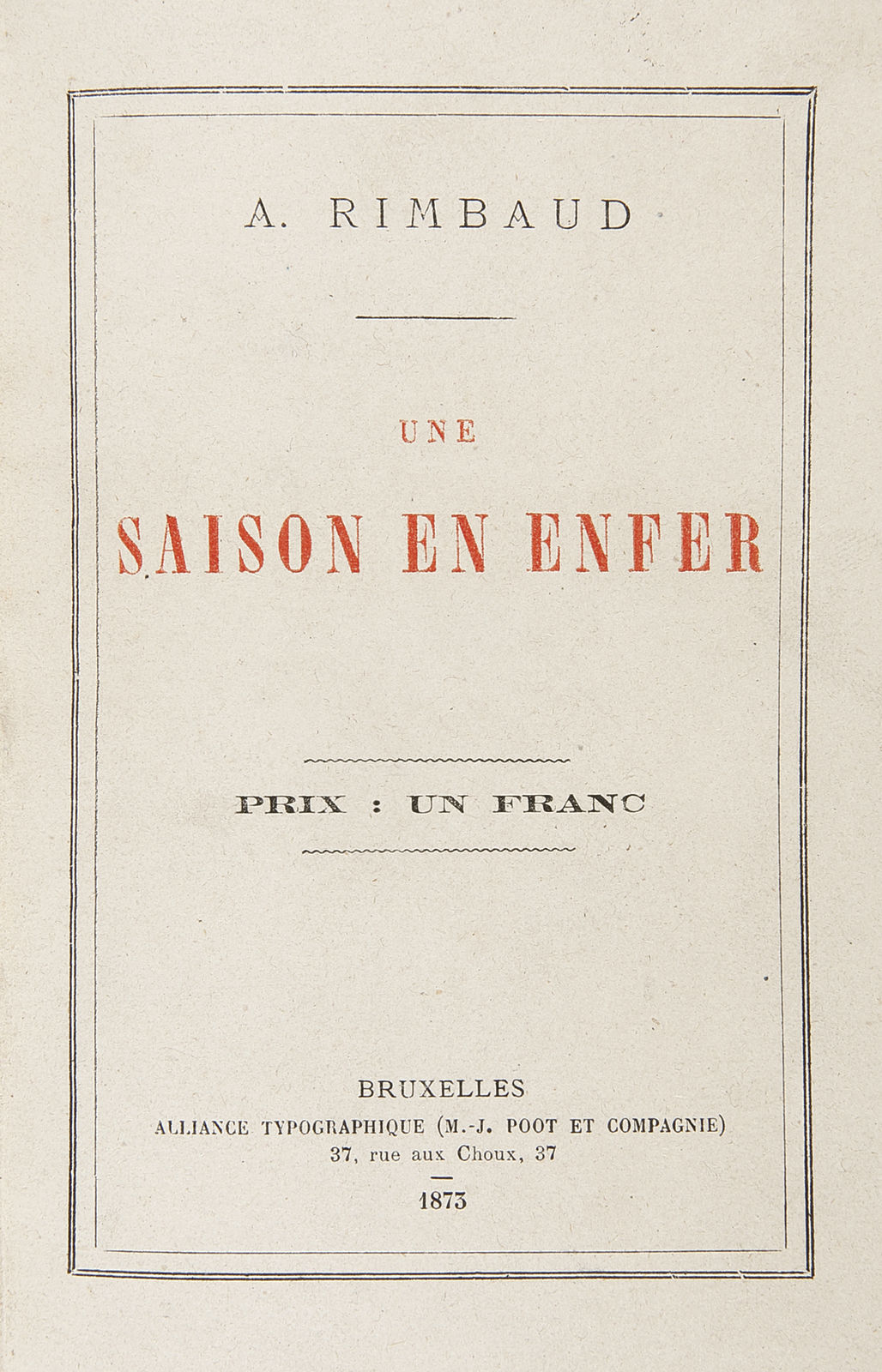 Une Saison en enfer