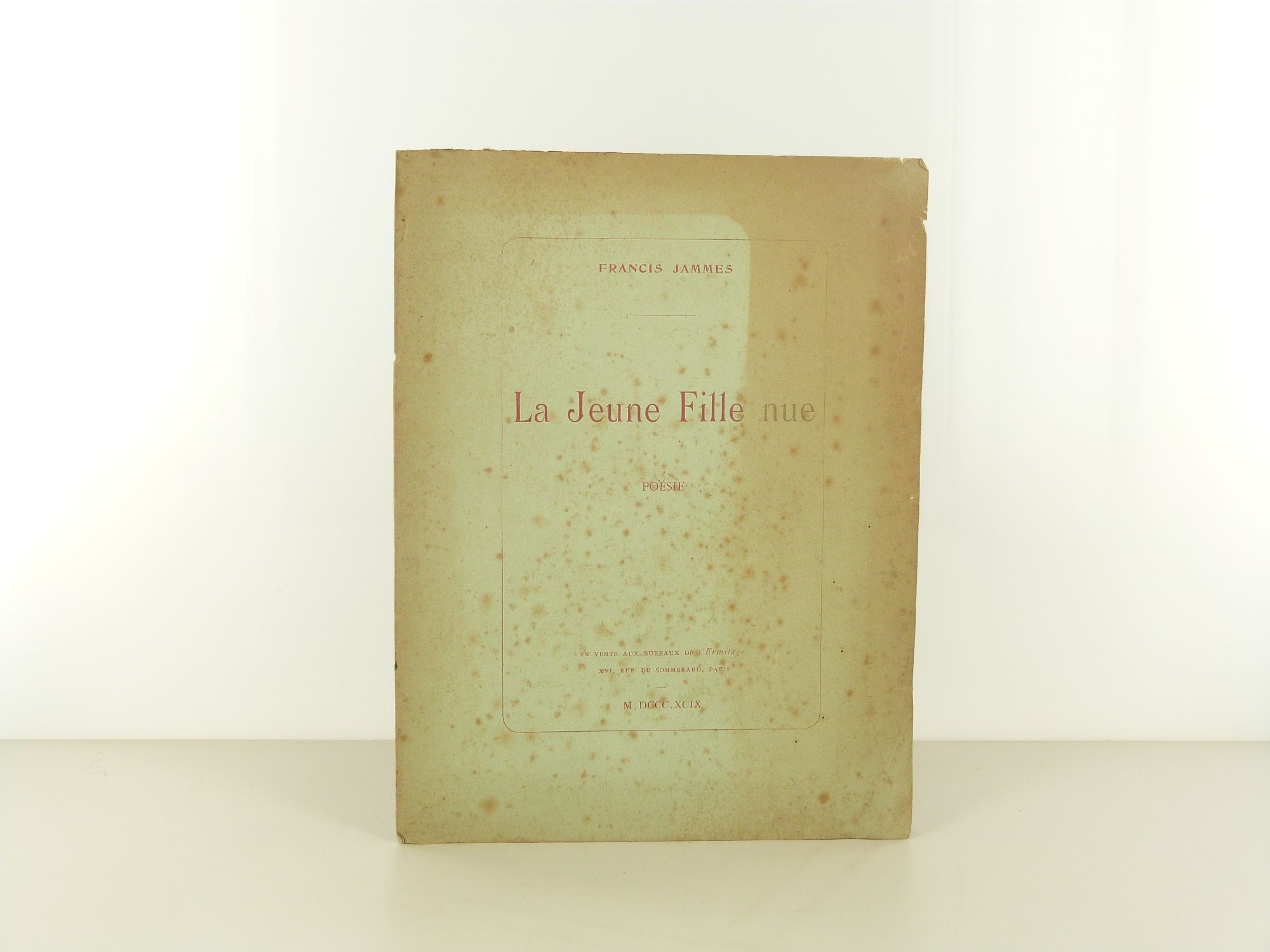 Page de titre de La jeune fille nue de Francis Jammes (1899)