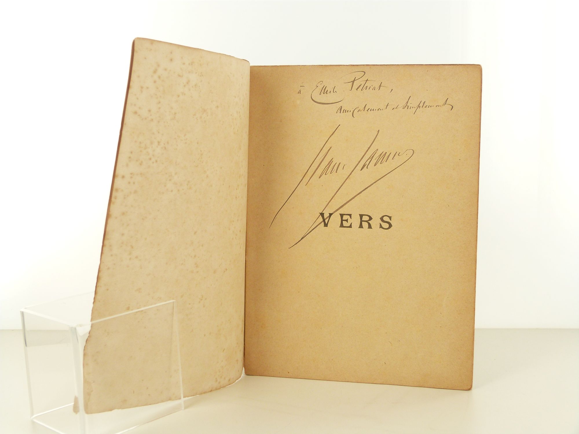 Page de titre de l'édition originale de Vers de Francis Jammes (1894, Ollendorff)