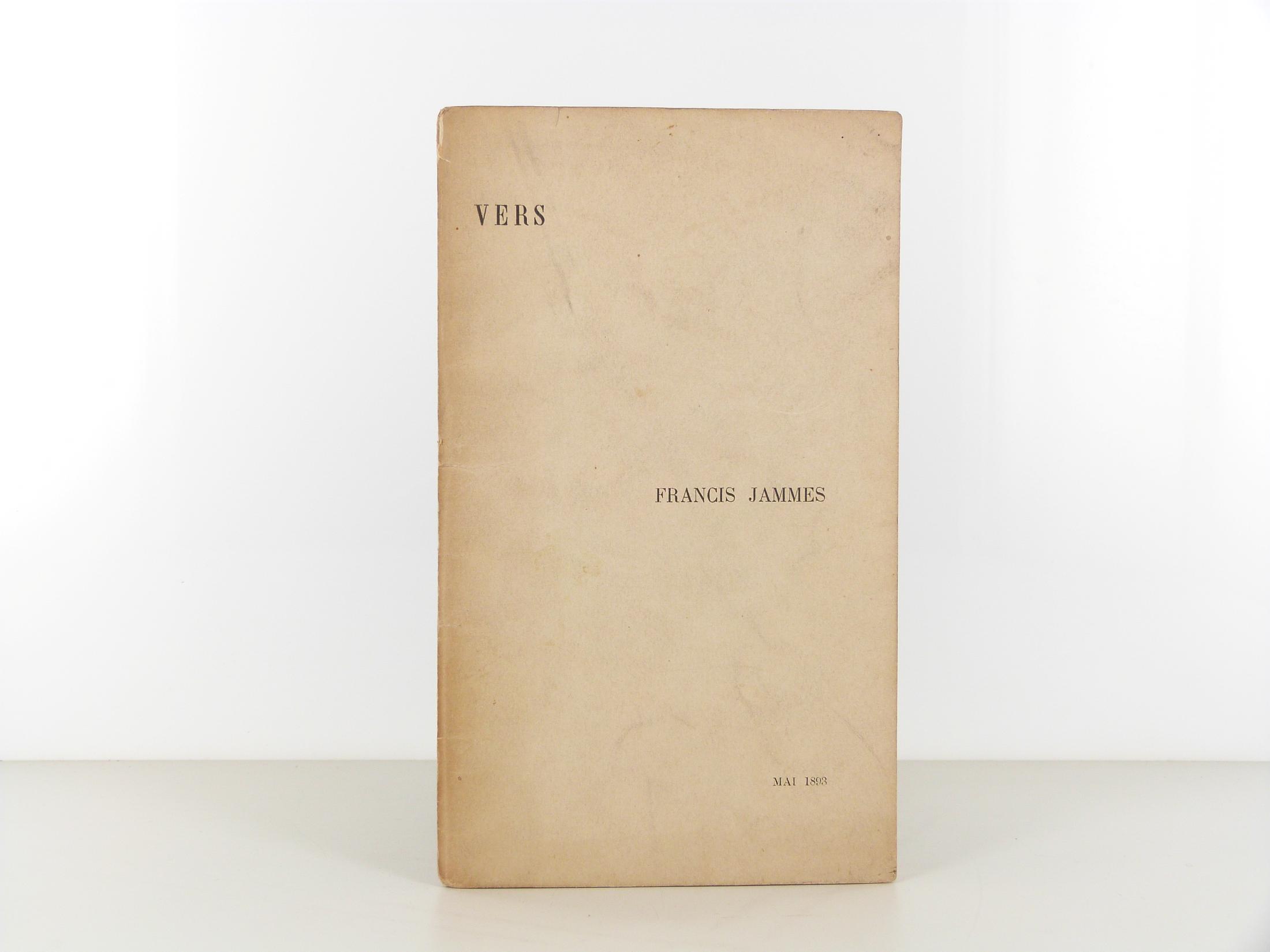 Edition originale de Vers de Francis Jammes - 1893