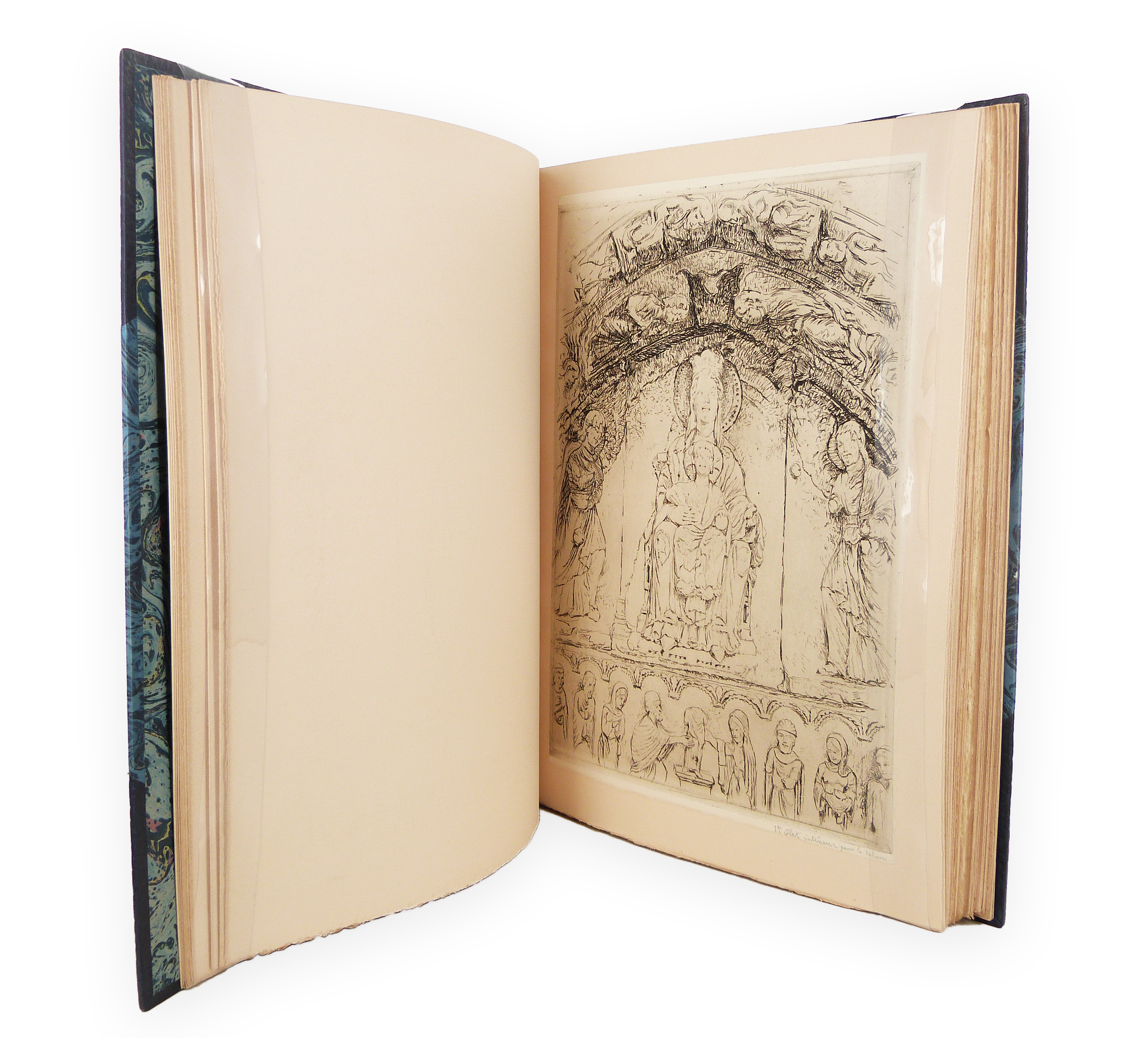 Premier état d'une eau-forte de Charles Joaus pour Huysmans