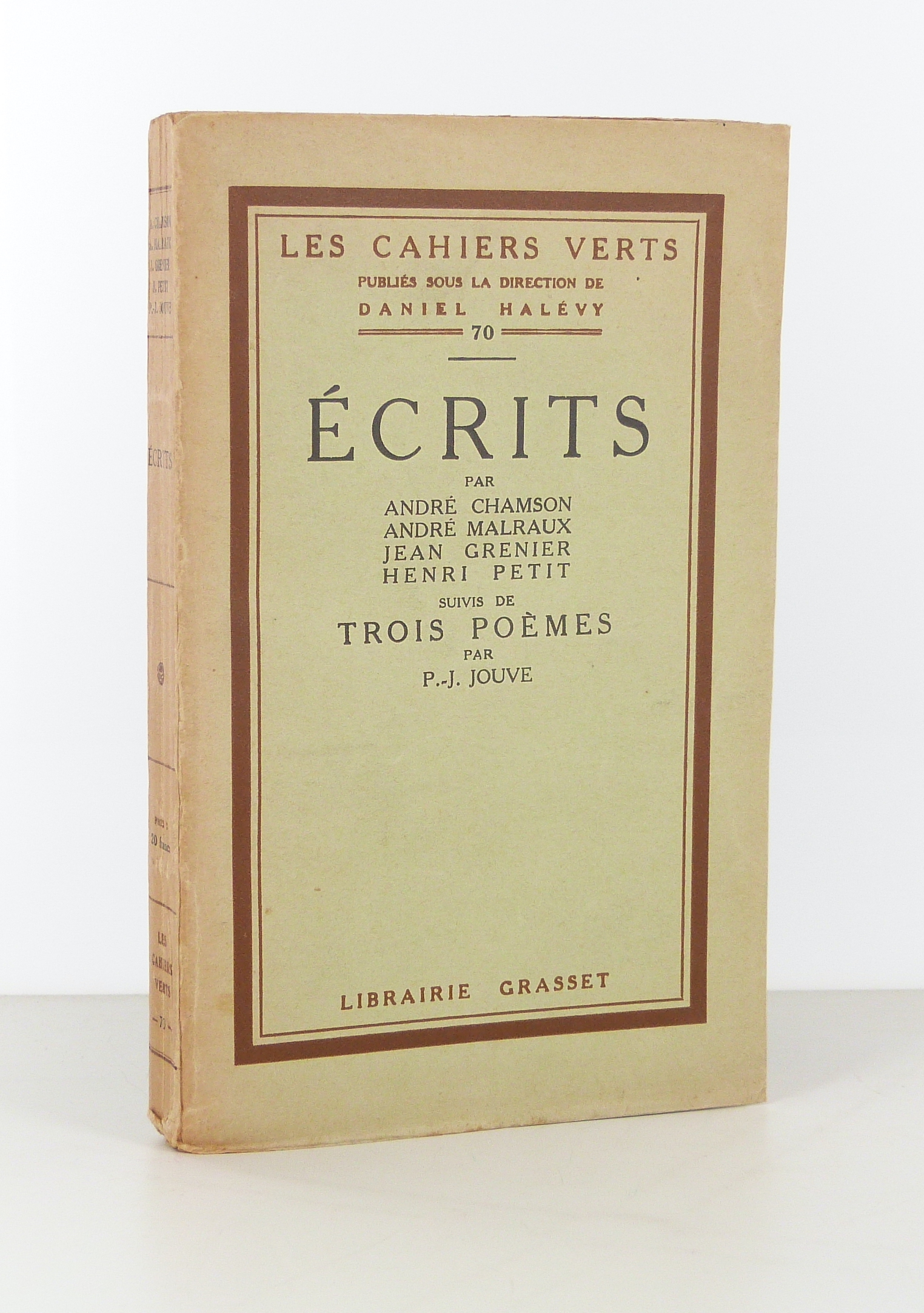 Écrits suivis de trois poèmes par P.-J. Jouve