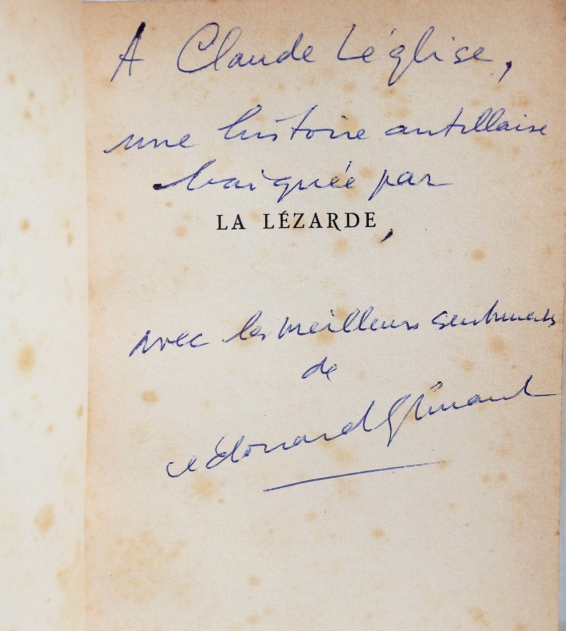 La lézarde, édition originale Édouard Glissant Librairie KOEGUI