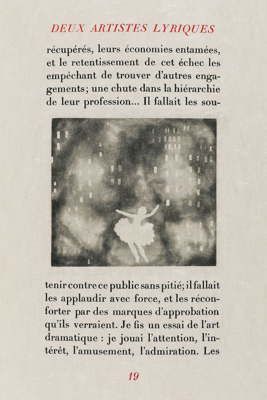 Deux artistes lyriques.