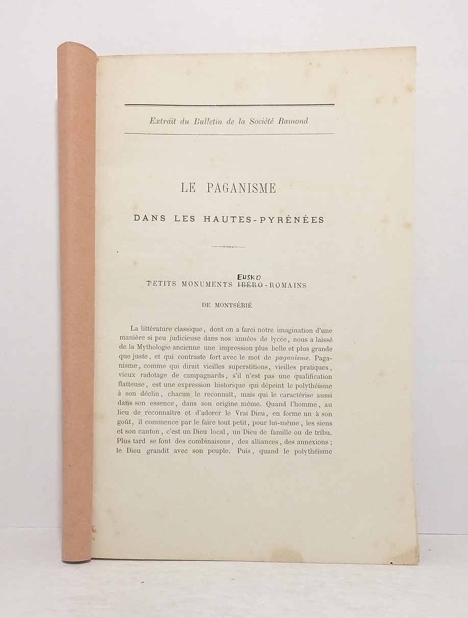 Le paganisme dans les Hautes-Pyrénées - Petits monuments eusko-romains de Montsérié