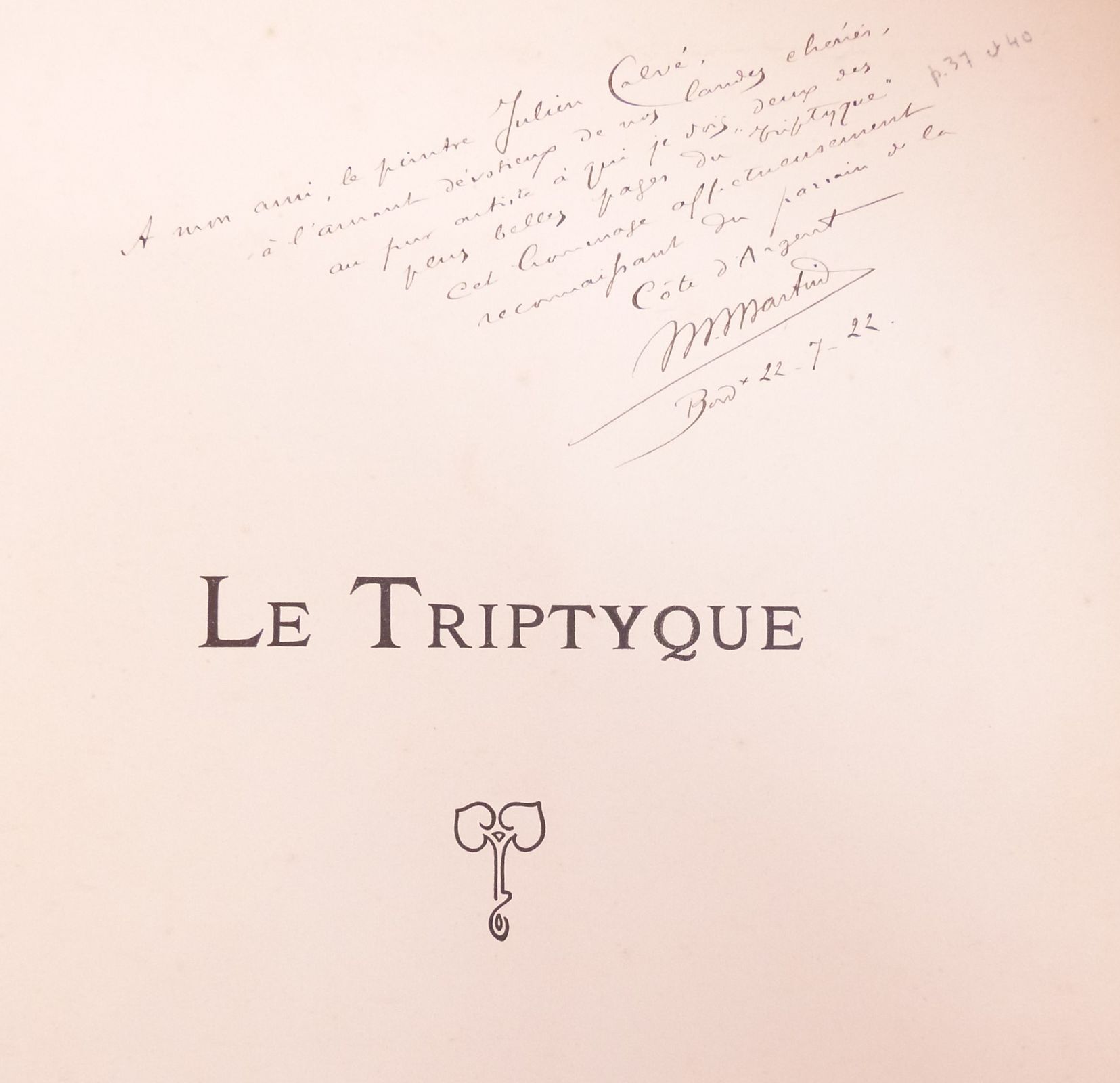 Le Triptyque  Poèmes de la Côte d'Argent.