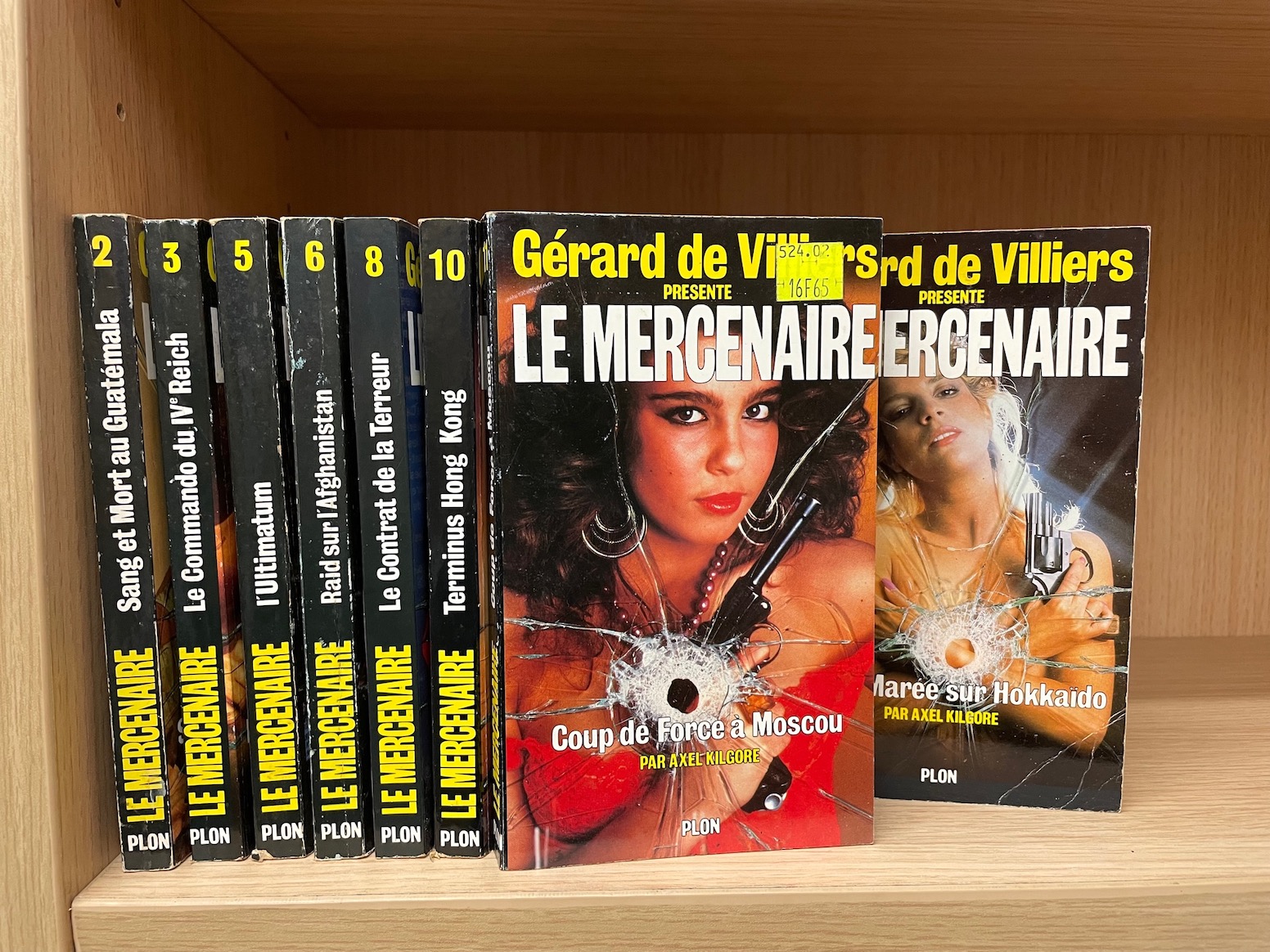 Lot de 10 livres, Le Mercenaire Gérard de Villiers