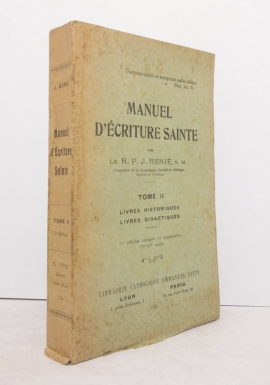 Manuel d'écriture sainte - Tome II