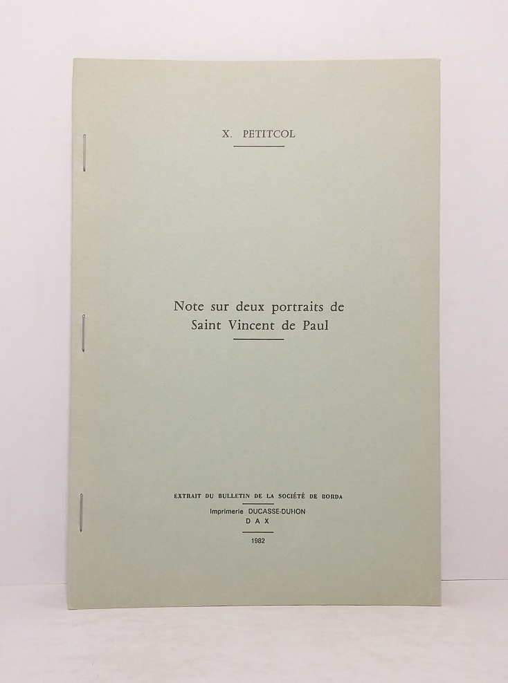 Note sur deux portraits de Saint Vincent de Paul