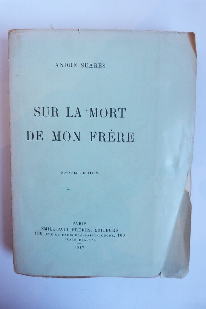 Sur la mort de mon frère