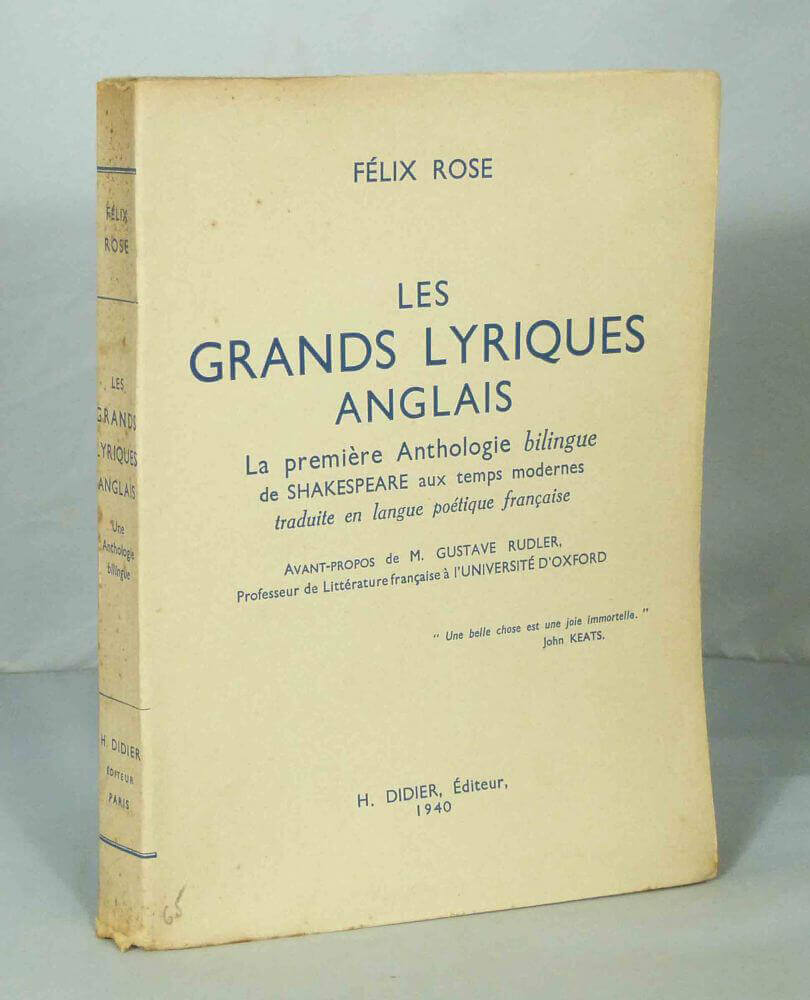Les grands lyriques anglais.