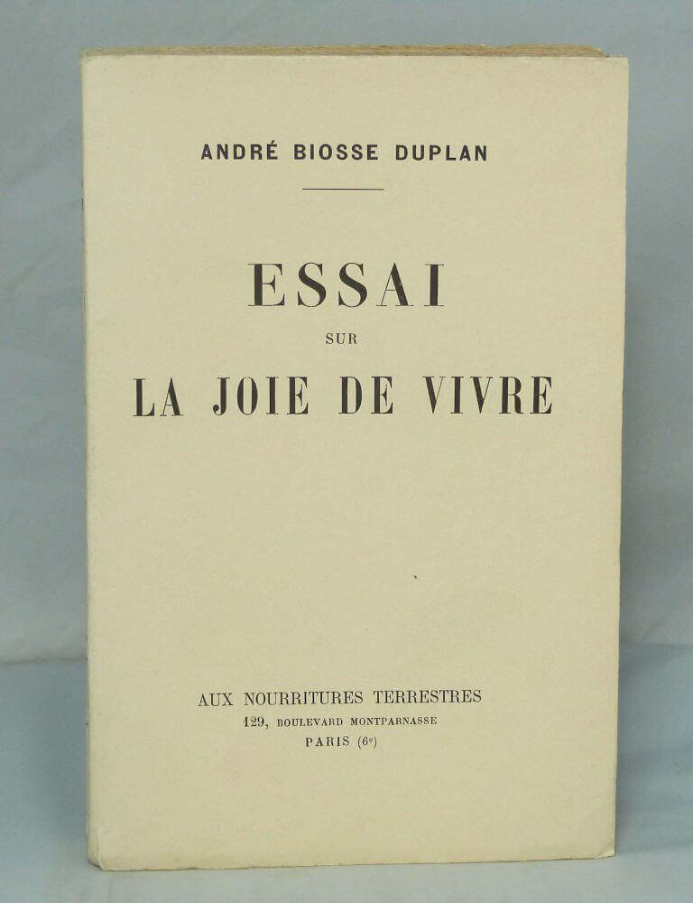 Essai sur la joie de vivre