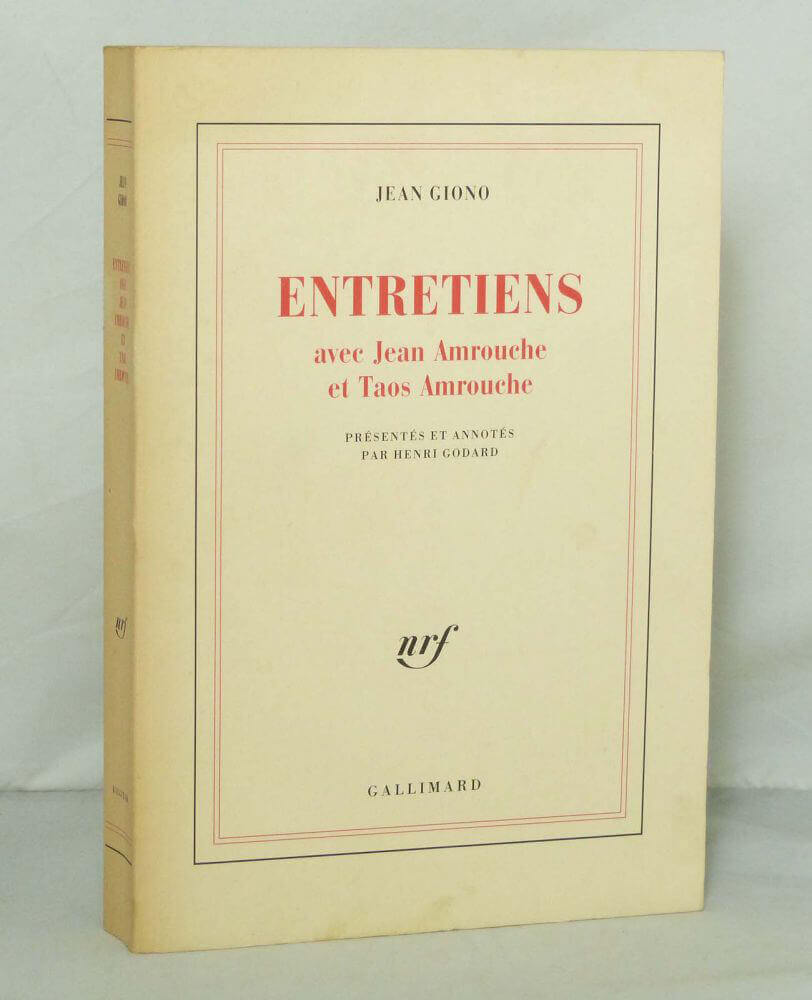 Entretiens avec Jean Amrouche et Taos Amrouche.