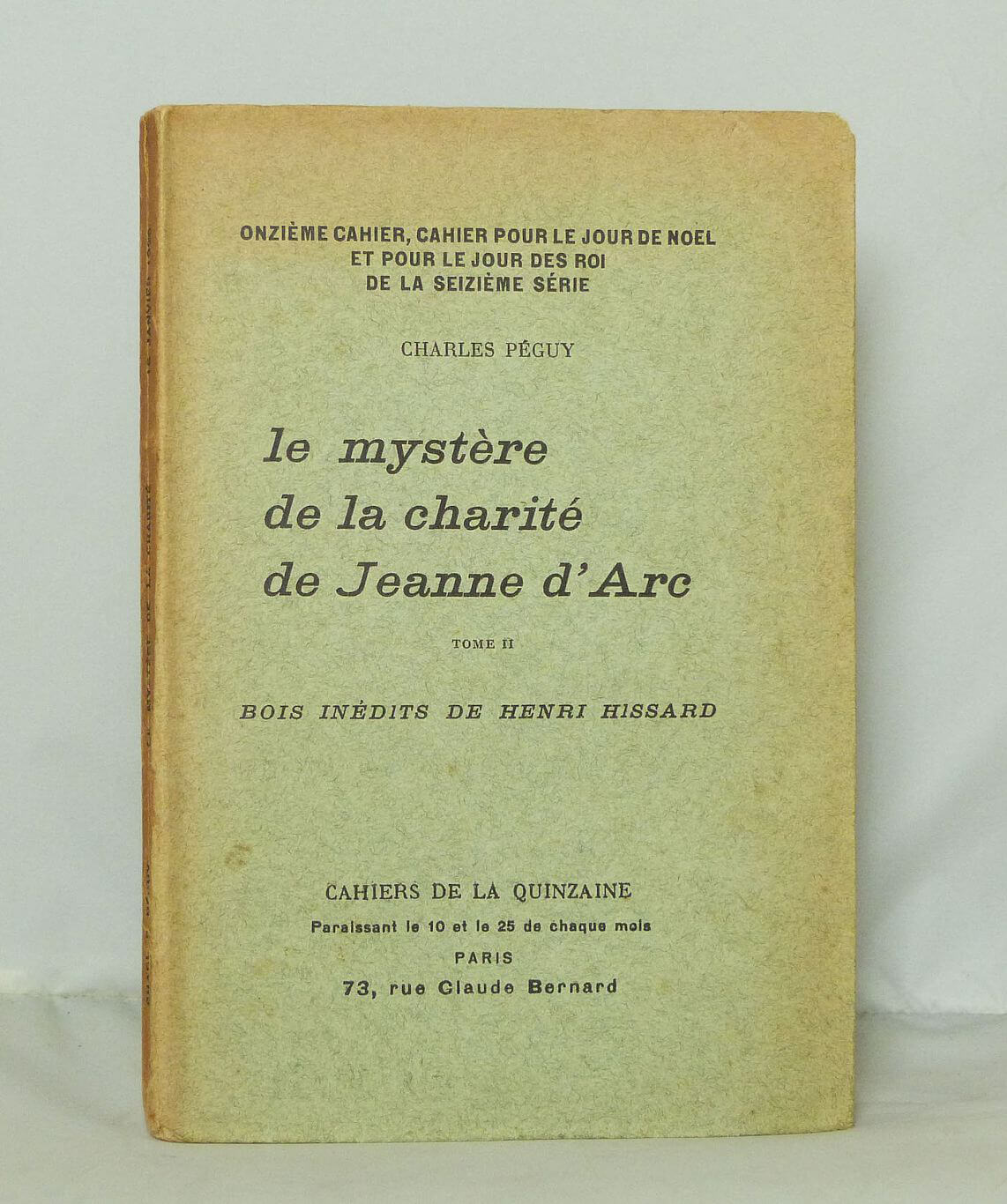 Le mystère de la charité de Jeanne d'Arc. Tome II.