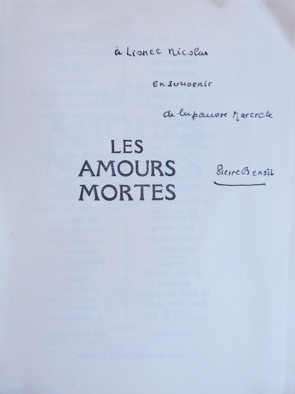 Les amours mortes
